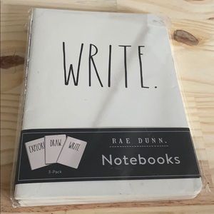 Rae Dunn pack of 3 Write Draw and Explore Notepads